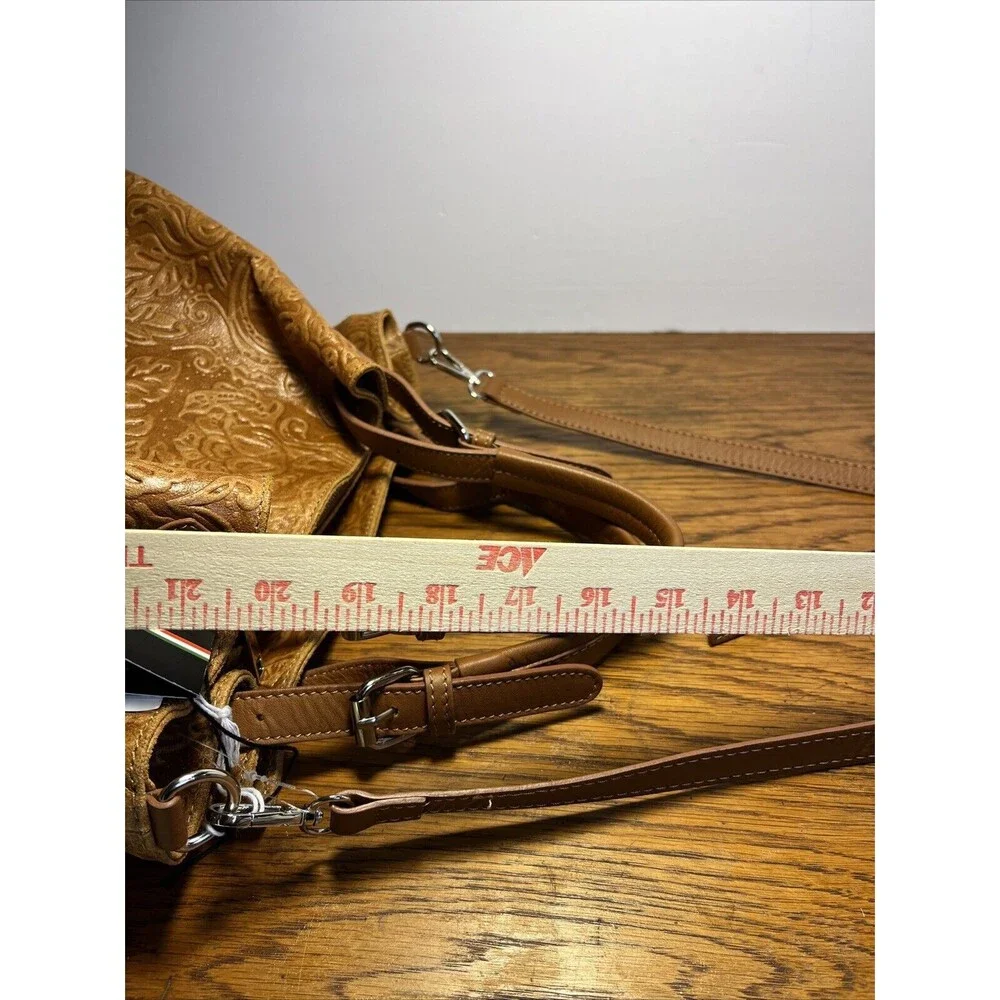 ISADORA‎ ITALY Cuoio Tooled Genuine Leather Large Tote Bag New with Tags